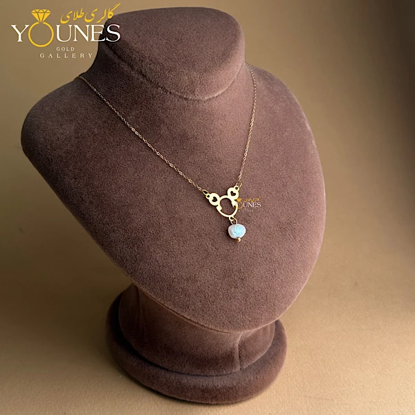 گردنبند میکی موس مرواریدی طلا